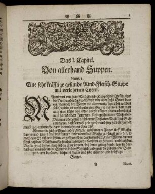 Das I. Capitel. Von allerhand Suppen.