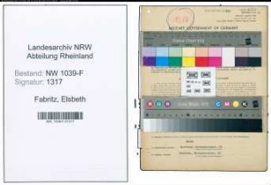 Entnazifizierung Elsbeth Fabritz , geb. 26.06.1905 (Diakonisse)
