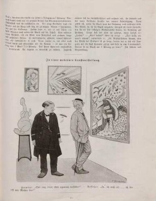 "In einer modernen Kunstausstellung"