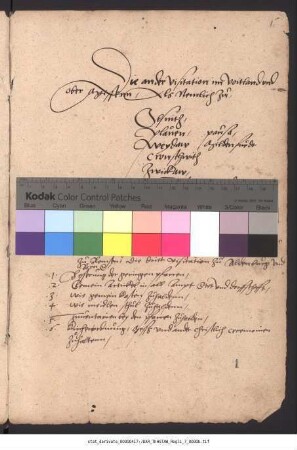 Visitation im Vogtland und Obermeißen (Oelsnitz/Vogtl., Plauen, Pausa, Weida, Mildenfurth, Cronschwitz, Zwickau, Crimmitschau, Werdau, Schneeberg)