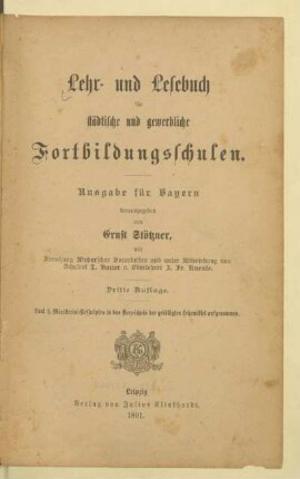 Lehr- und Lesebuch für städtische und gewerbliche Fortbildungsschulen