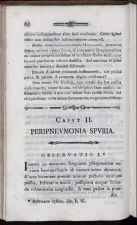 Caput II. Peripneumonia Spuria.