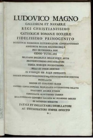 Ludovico magno.