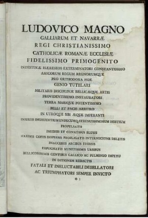 Ludovico magno.