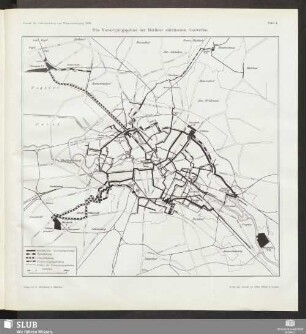Tafel I. Das Versorgungsgebiet der Berliner städtischen Gaswerke