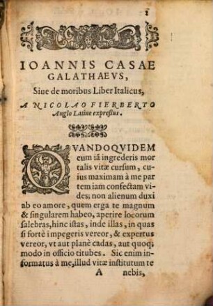 Galathaeus, sive de moribus liber Italicus