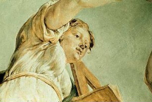 Die drei theologischen Tugenden und musizierende Putten