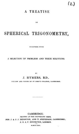 A Treatise on Spherical Trigonometry : Together with a selection of Problems and their Solutions