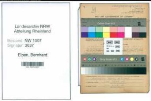 Entnazifizierung Bernhard Elpen , geb. 15.11.1895 ()