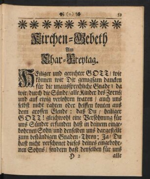 Kirchen-Gebeth Am Char-Freytag
