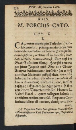 XXIV. M. Porcius Cato.