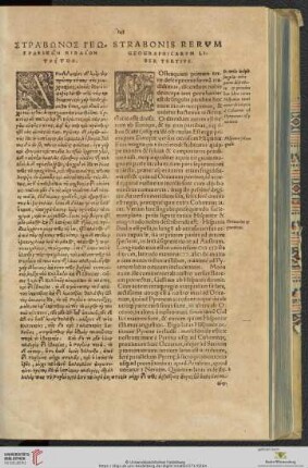 Strabonis Rervm Geographicarvm liber tertius