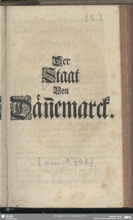 Der Staat Von Dän[n]emarck