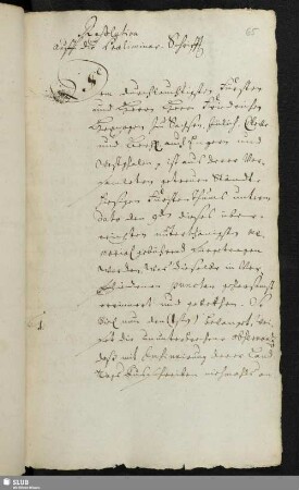 Resolution auff die Praeliminar-Schrifft
