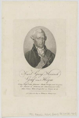 Bildnis des Karl Georg Heinrich von Hoym