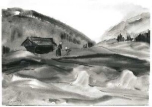 Kärnten : Gelbke, Georg: Kärnten. Aquarell; 21 x 28,7 cm. Privatbesitz