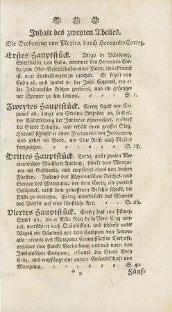 Inhalt des zweyten Theiles