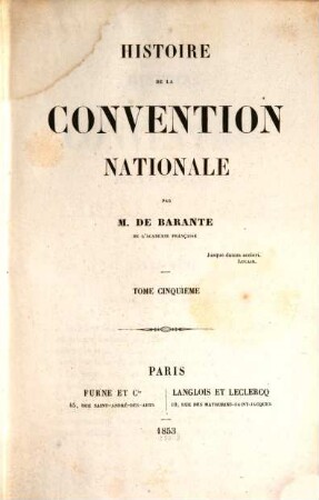 Histoire de la Convention nationale. 5