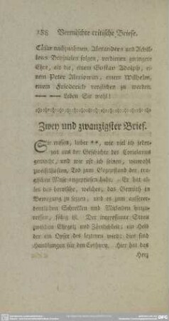 Zwey und zwanzigster Brief