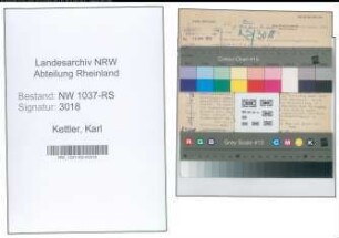Entnazifizierung Karl Kettler , geb. 30.04.1911 (Angestellter)