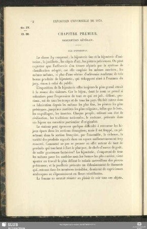 Chapitre Premier. Description Générale