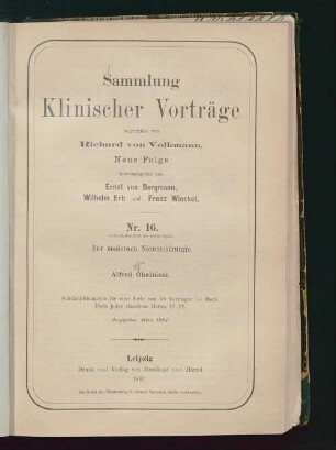 Zur modernen Nierenchirurgie