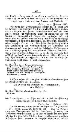Anfertigung von Photographien bei Ausführung hervorragender Universitätsbauten : [B. Universitäten]