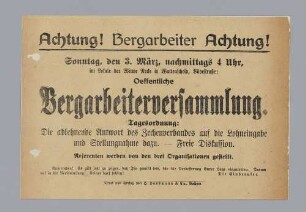 "Achtung! Bergarbeiter Achtung!"