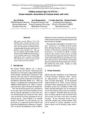 Adding nominal spice to SALSA – frame-semantic annotation of German nouns and verbs