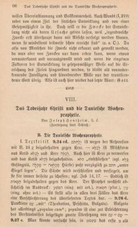 96-128 Das Todesjahr Christi und die Danielsche Wochenprophetie