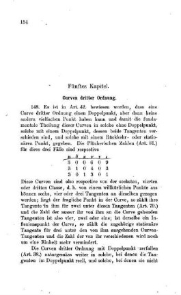 V. Kapitel. Curven dritter Ordnung.