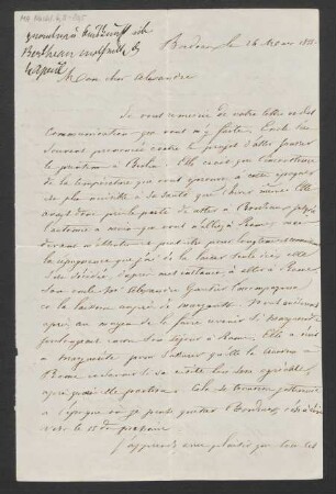 Brief an Alexander Mendelssohn : 26.03.1855