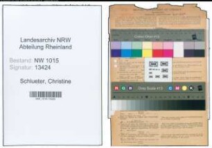 Entnazifizierung Christine Schlueter , geb. 12.07.1902 ()