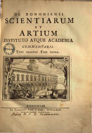 De Bononiensi Scientiarum Et Artium Instituto Atque Academia Commentarii. 2,1