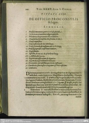 Titulus XXXV. De Officio Proconsulis & Legati