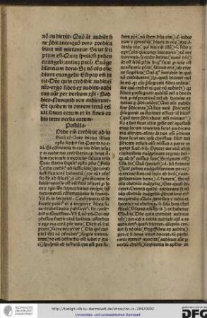 Postilla. [C]orde enim creditur ad iustitiam etc. Ante initium illius epistole scribit sanctus Paulus in eodem capitulo dicens Si confitearis...