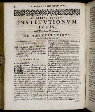 Ad Librum Tertium Institutionum Iuris.