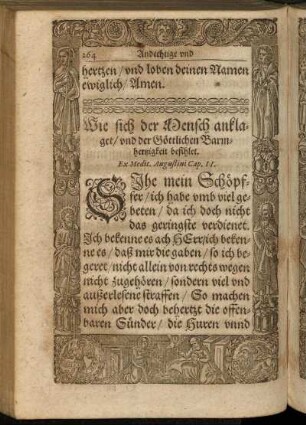 Wie sich der Mensch anklaget/ und der Göttlichen Barmhertzigkeit befihlet.