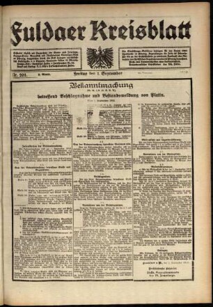 Zweite Ausgabe vom Freitag, den 01. September 1916.