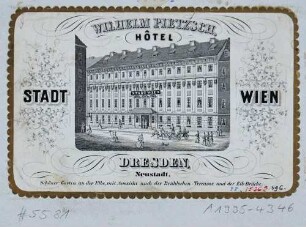Das erweiterte Hotel Stadt Wien an der Großen Klostergasse in Dresden vom Neustädter Markt gesehen