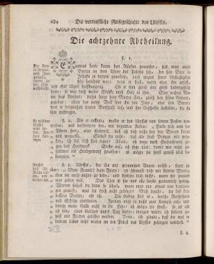 Die achtzehnte Abtheilung.