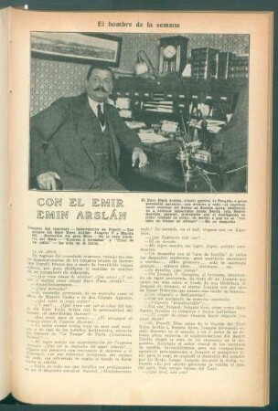 Con el Emir Emin Arslán : El hombre de la semana