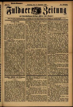 Ausgabe vom Dienstag, den 17. September 1895.
