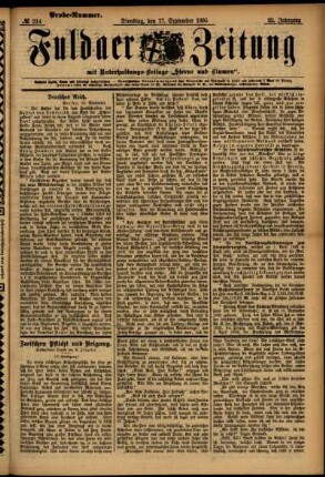 Ausgabe vom Dienstag, den 17. September 1895.