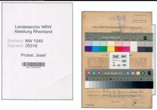 Entnazifizierung Josef Probst , geb. 02.11.1895 (Rottenmeister)