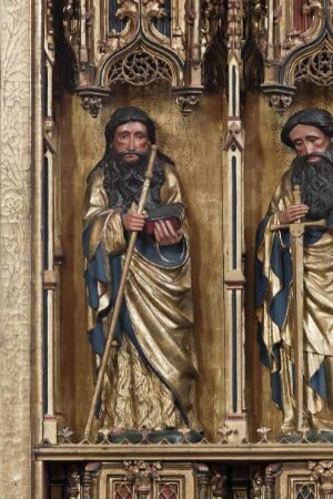 Hochaltar des Frankfurter Doms — Linker Flügel: Acht Heilige — Johannes der Täufer