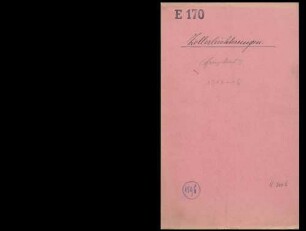 Zollerleichterungen für württembergischen Firmen (Einzelfälle)