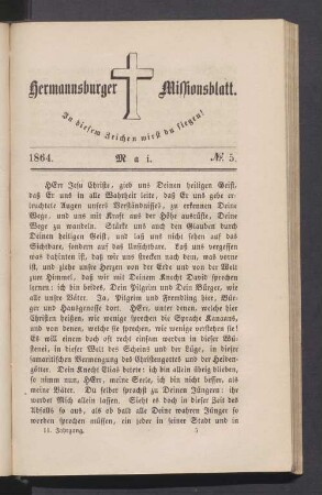 N° 5. Mai. 1864