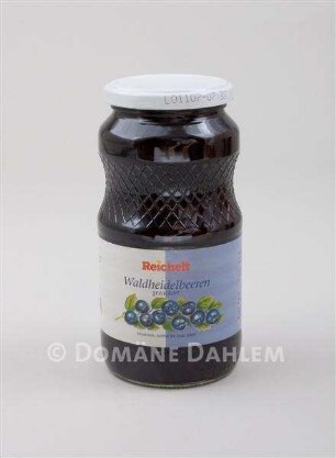 Glas gezuckerte Waldheidelbeeren der Firma "Reichelt"