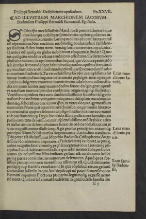 De optimo statu, Et de felicitate.